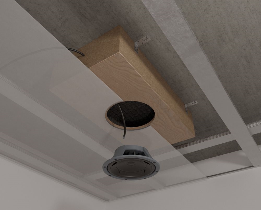Boîtier Acoustique Hide-Audio Pour Haut-parleur Muraux Focal 1000 405908037643